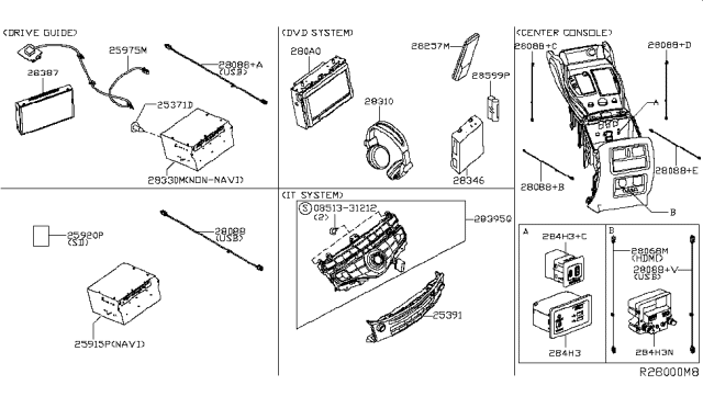2018 Infiniti QX60  Cable-Usb Diagram for 280889NJ0B