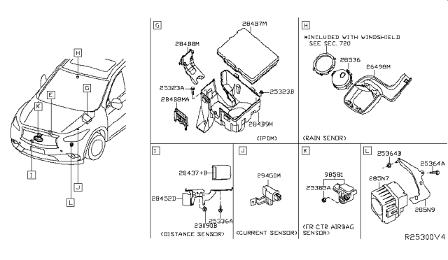 2016 Infiniti QX60  Sensor Assy-Main Current Diagram for 294G01HH0A