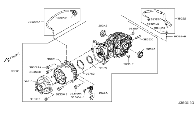 2015 Infiniti QX60  Nut Diagram for 371713JA0A