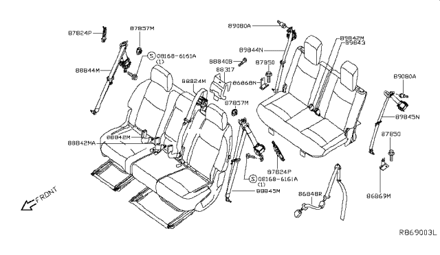 2017 Infiniti QX60 Nut Special Diagram for 878579Y00A
