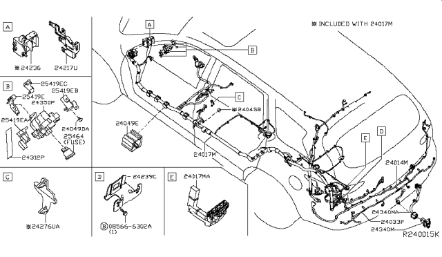 2014 Infiniti QX60  Clip Diagram for 242203JA0A