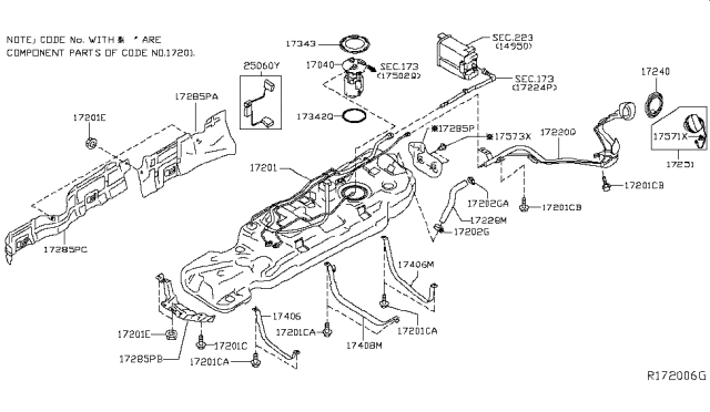 2014 Infiniti QX60  Clamp Diagram for 16439JA00A