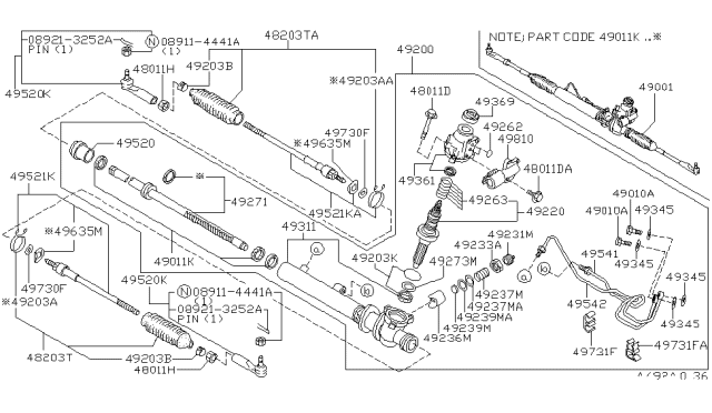 2000 Infiniti Q45  Clip-Air Breather Diagram for 49732D0300