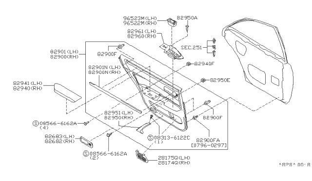 1997 Infiniti Q45 Screw_Machine Diagram for 083136122C