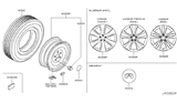 Diagram for 2009 Infiniti FX50 Wheels, Covers & Trim