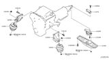 Diagram for 2009 Infiniti G37 Engine & Trans Mounting