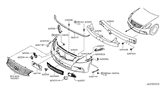Diagram for 2009 Infiniti G37 Front Bumper