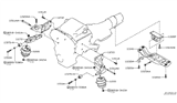 Diagram for 2009 Infiniti G37 Engine & Trans Mounting