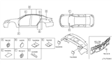 Diagram for 2008 Infiniti G35 Exterior Trim - Pillars, Rocker & Floor