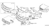 Diagram for 2009 Infiniti G37 Front Bumper
