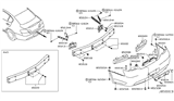 Diagram for 2008 Infiniti G37 Rear Bumper