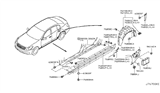 Diagram for 2008 Infiniti G35 Exterior Trim - Pillars, Rocker & Floor