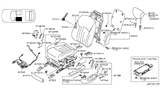 Diagram for 2008 Infiniti EX35 Driver Seat Components