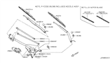 Diagram for 2008 Infiniti FX45 Windshield - Wiper & Washer Components