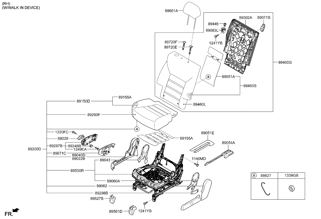 Kia 89246S2300WK Switch Assembly-2ND Seat