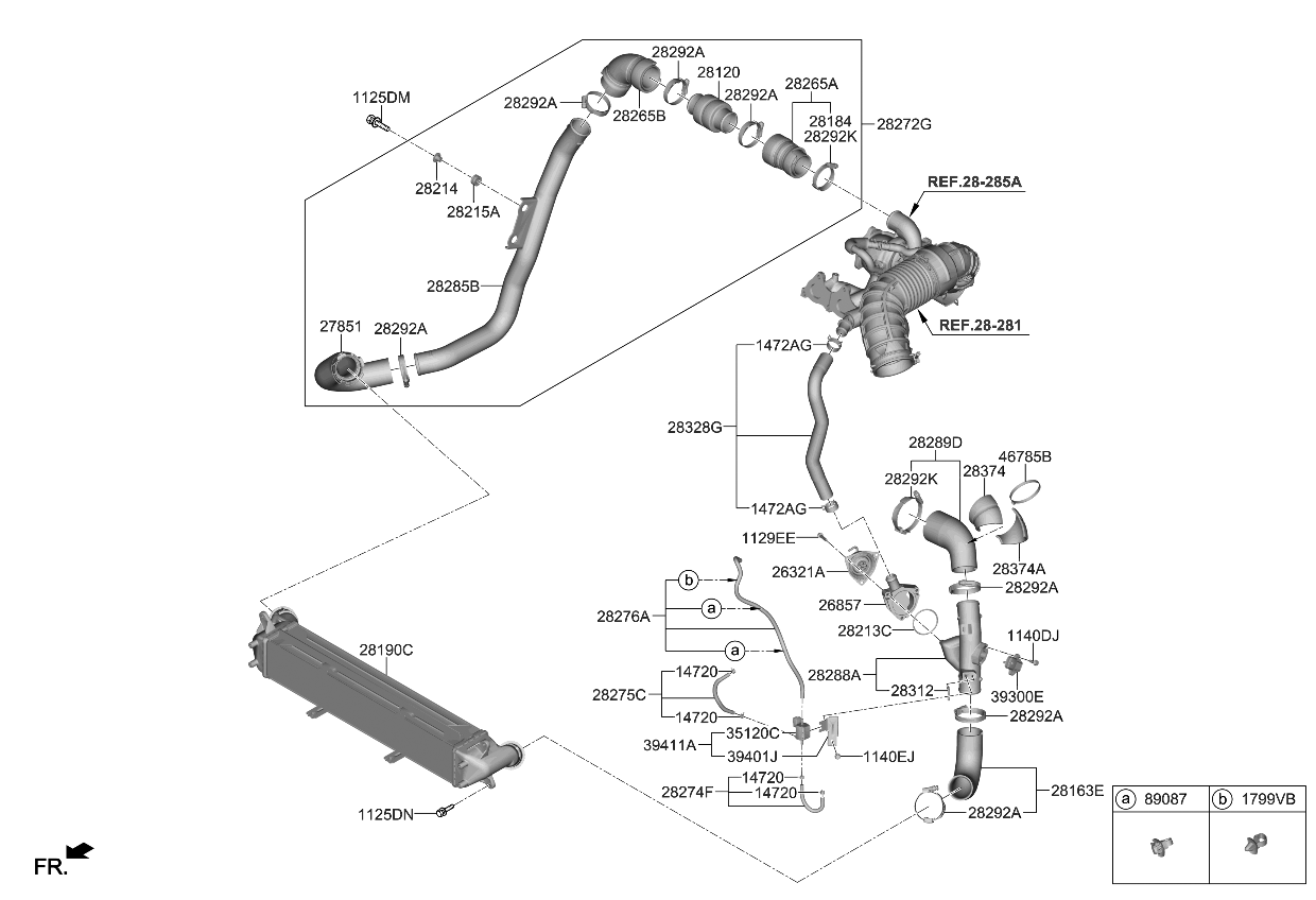 Kia 282582B850 Collar