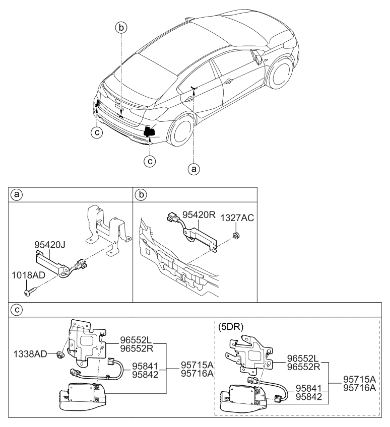 Kia 95822A7500 Bracket-Mounting, RH