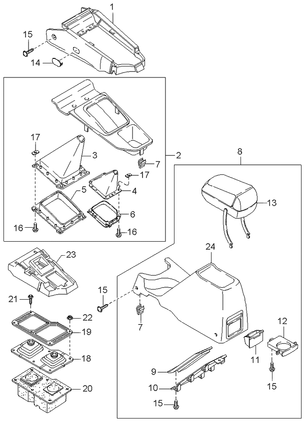 Kia 0K9A064660A Ash Tray Assembly-Rear