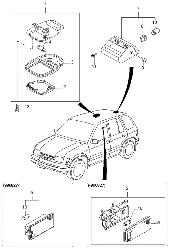 Kia 0K01F51580C Lamp-HMSTOP