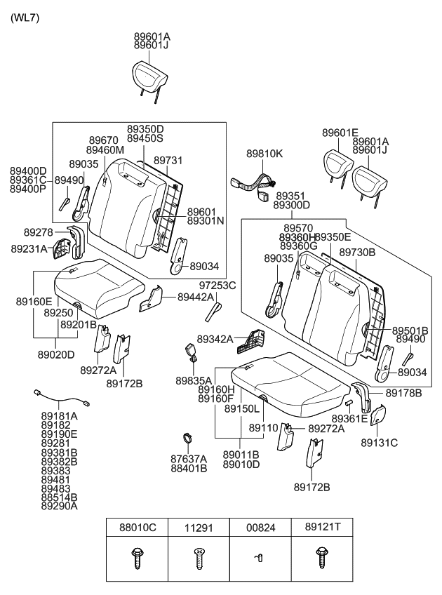 Kia 891904D120CS Cable Wire Assembly, LH