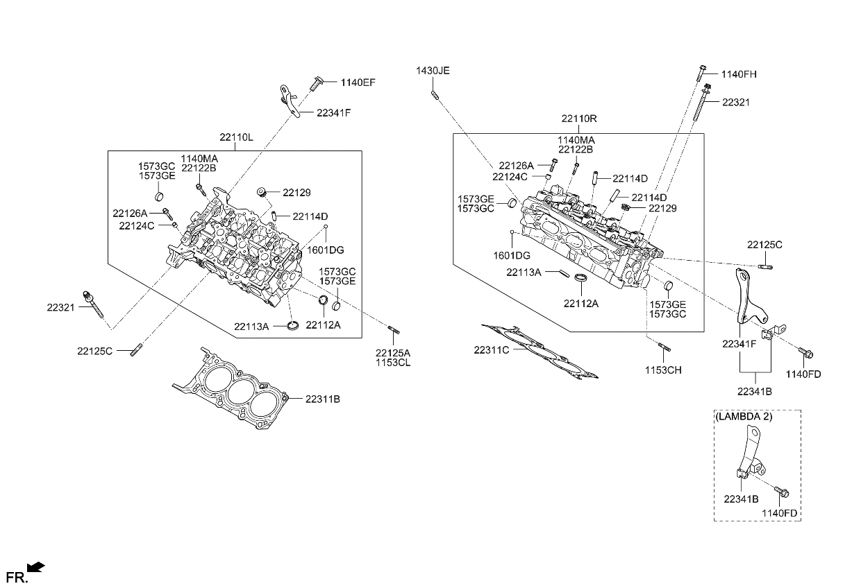 Kia 223403CAA0 Hanger-Engine, RH