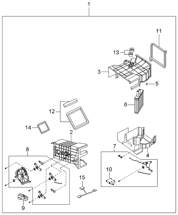 Kia 0K07061A01 Case-Heater, RH