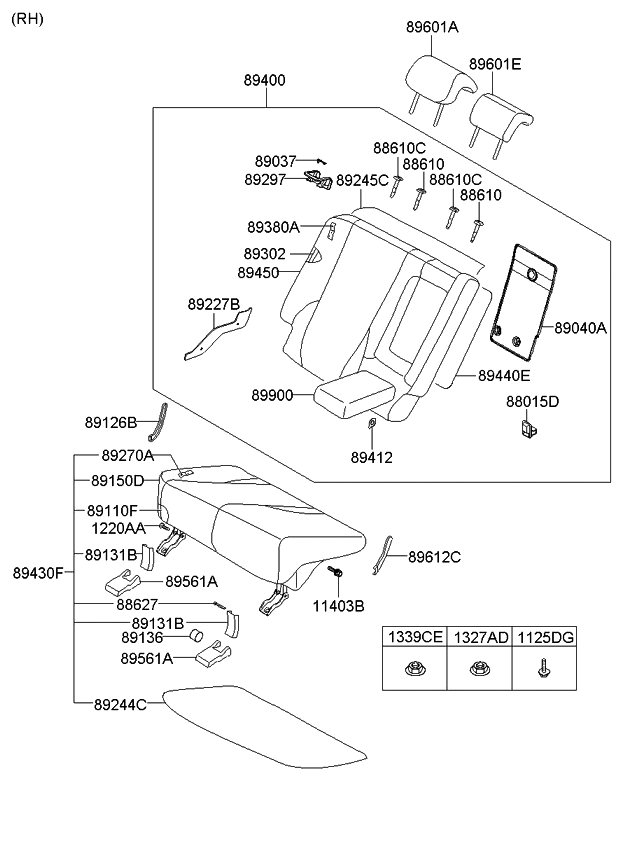 Kia 1339510003 Nut-Flange