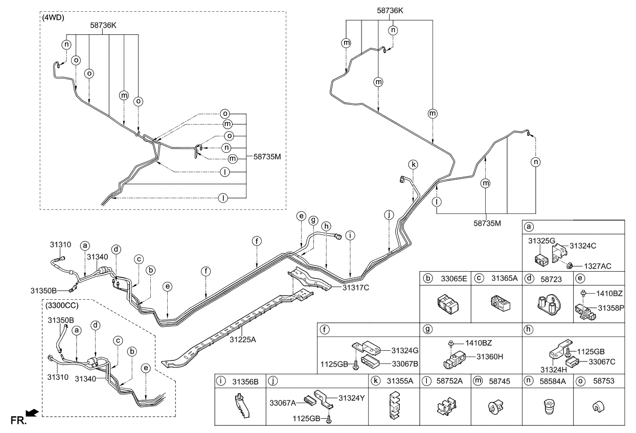 Kia 330670W000 Clip-LPG Tube Mounting