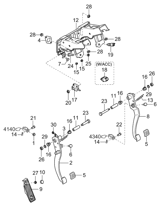 Kia 0K2AA43070F Bracket-Master Cylinder