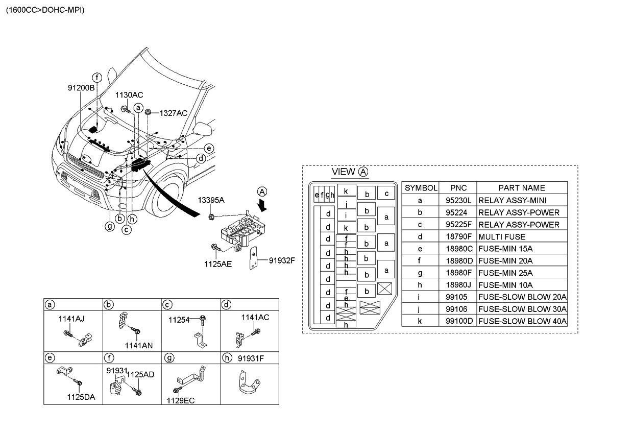 Kia 919312K410 Bracket-Wiring Mounting