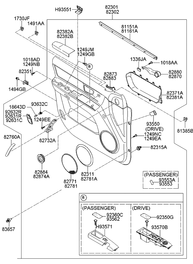 Kia 926423E000 Body-Door Courtesy Lamp