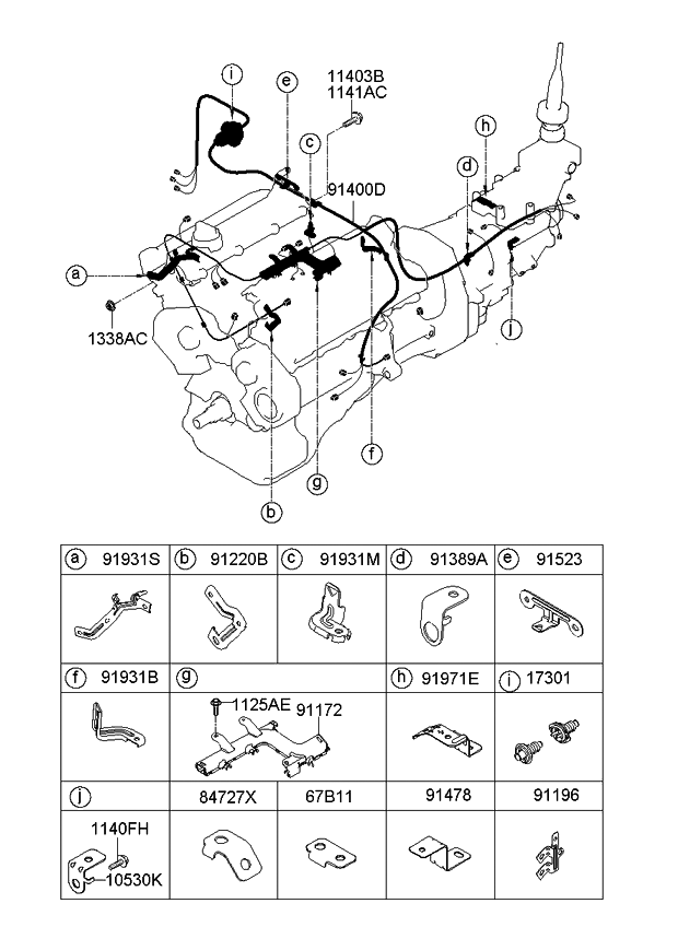 Kia 914603E120 Bracket-Engine