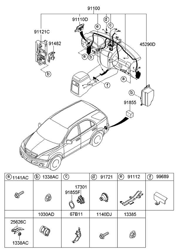 Kia 911303E020 Wiring Assembly-Main