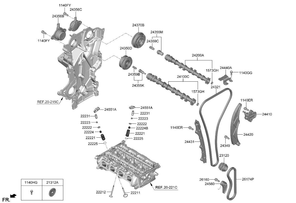 Kia 243592M012 Sleeve-OCV, Ex