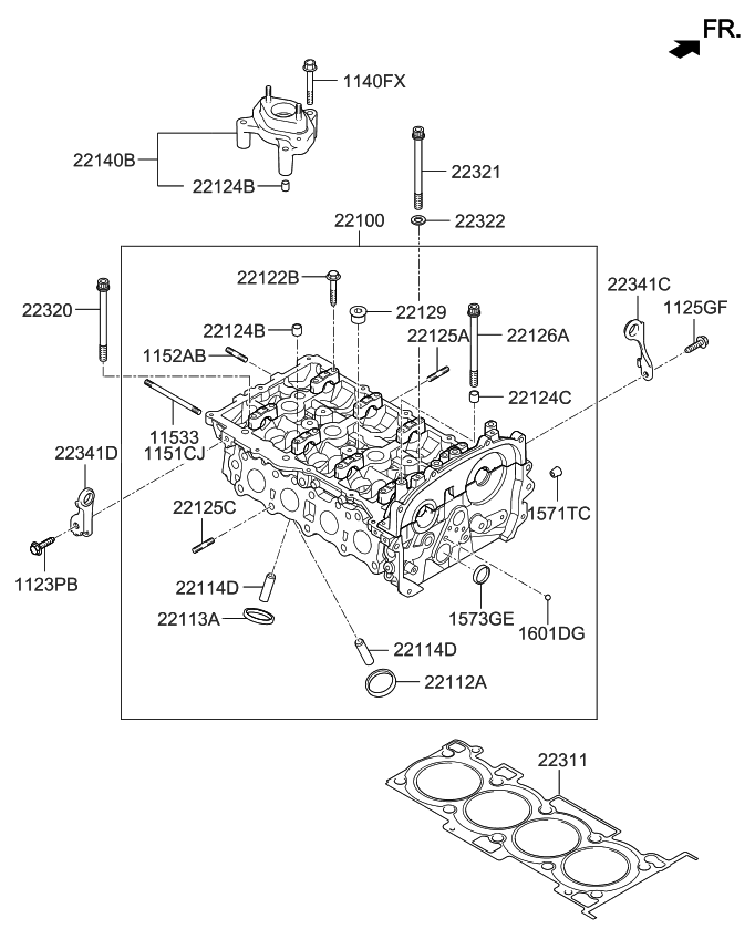 Kia 223412G400 Hanger-Engine, Rear