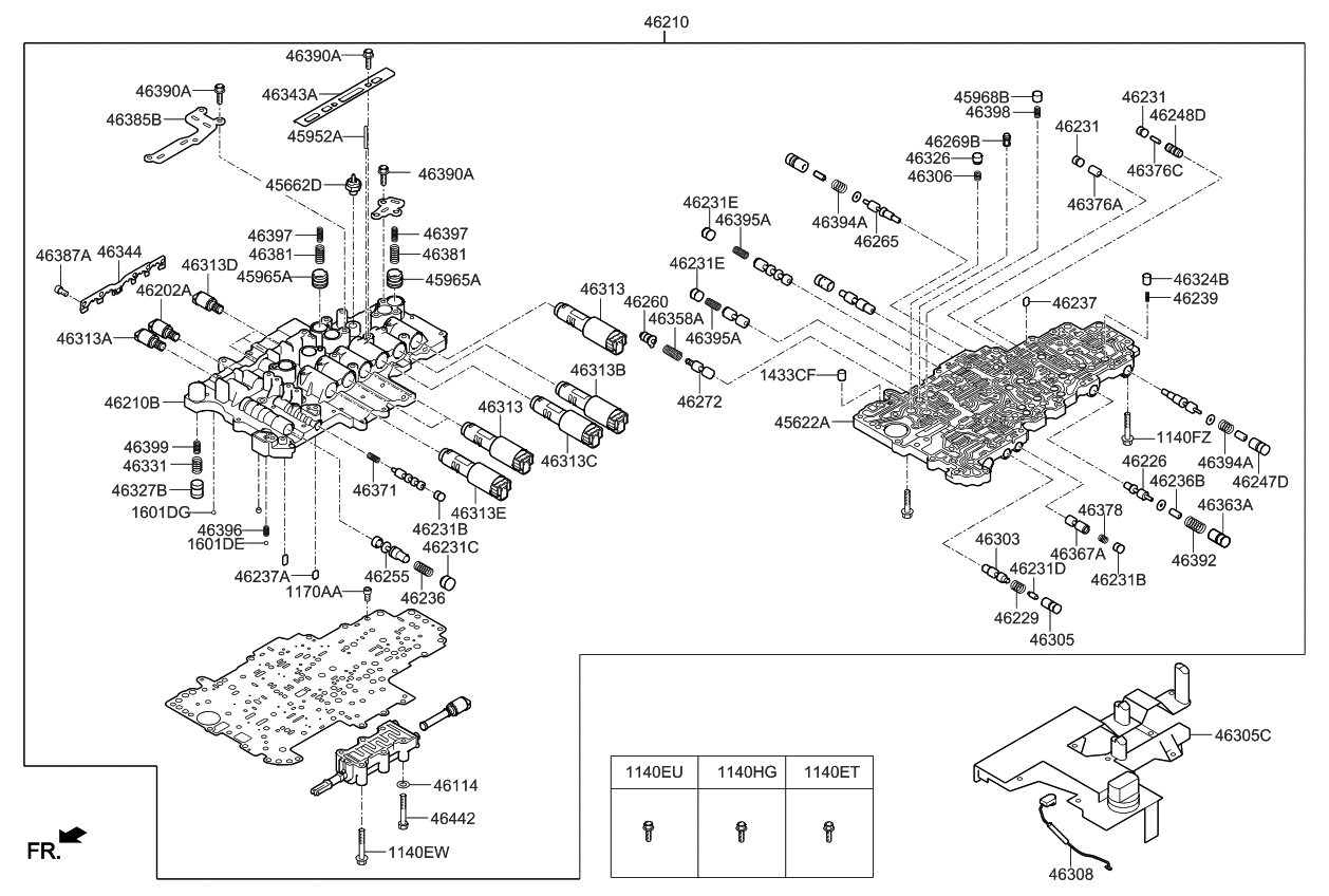 Kia 462104E120 Body-Control Valve, U