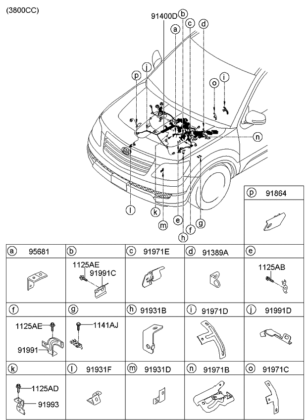 Kia 919922J030 Bracket-Control Wiring
