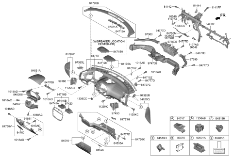 2021 Kia Soul  Bracket Assembly-Head Up Diagram for 84776K0000