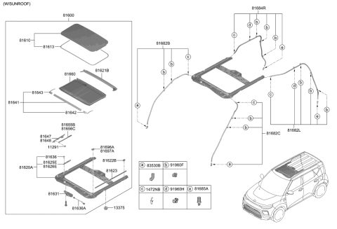 2021 Kia Soul  Joint-Hose Drain Diagram for 81686D2200