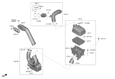 2021 Kia Soul  Hose Assembly-BREATHER Diagram for 267102B790