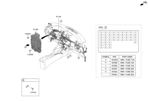2021 Kia Soul  WIRING ASSY-MAIN Diagram for 91105K0050