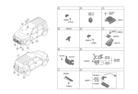 2022 Kia Soul  MODULE & SENSOR ASSY Diagram for 96000N9000