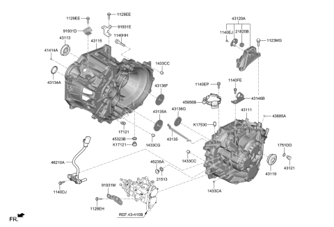 2020 Kia Soul  Seal-Oil Diagram for 4311939070