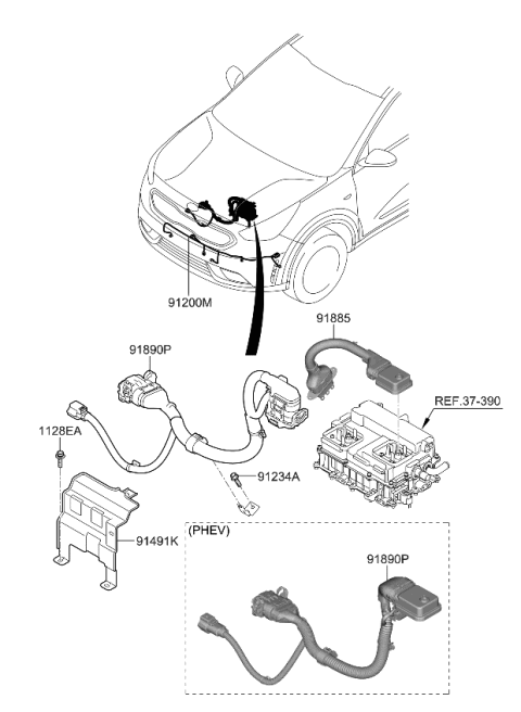 2019 Kia Niro  Wiring Assembly-Fem Diagram for 91870G5110