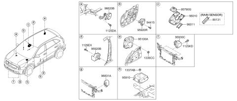 2019 Kia Niro  Horn Assembly-Burglar Alarm Diagram for 96630G5000