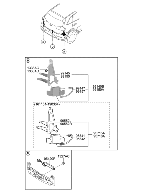 2019 Kia Niro  Bracket-Mounting, RH Diagram for 95822G5000