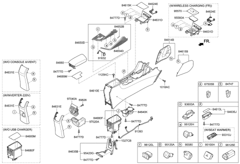 2019 Kia Niro  Smartkey Antenna Assembly Diagram for 95420G2200