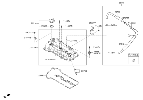 2018 Kia Niro  Bracket-Head Diagram for 91931G2200