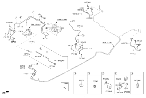 2019 Kia Niro  Bracket-Tube Diagram for 58754G2300