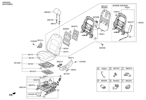 2019 Kia Niro  Shield Cover-Front Seat Diagram for 88171G5010CGS